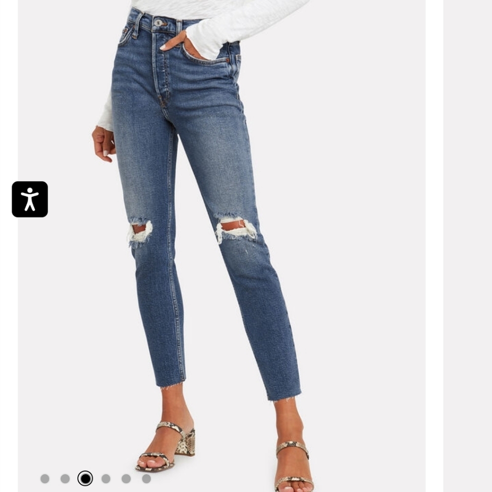 Re/done 90s high rise crop Jean